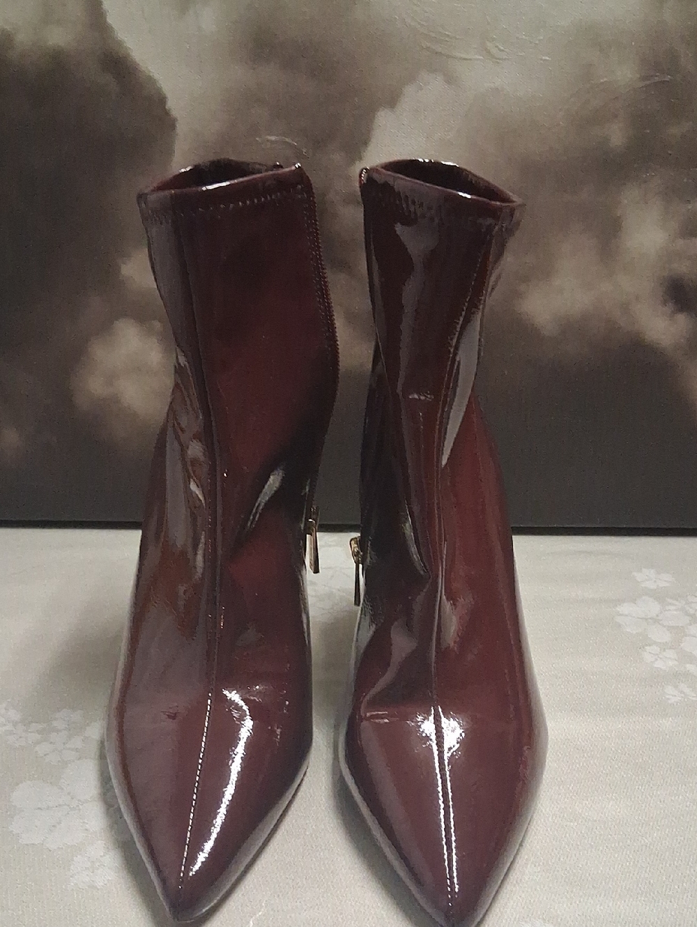 NWOB Jessica Simpson Donatela Booties Women's Burgandy Size 9.5M